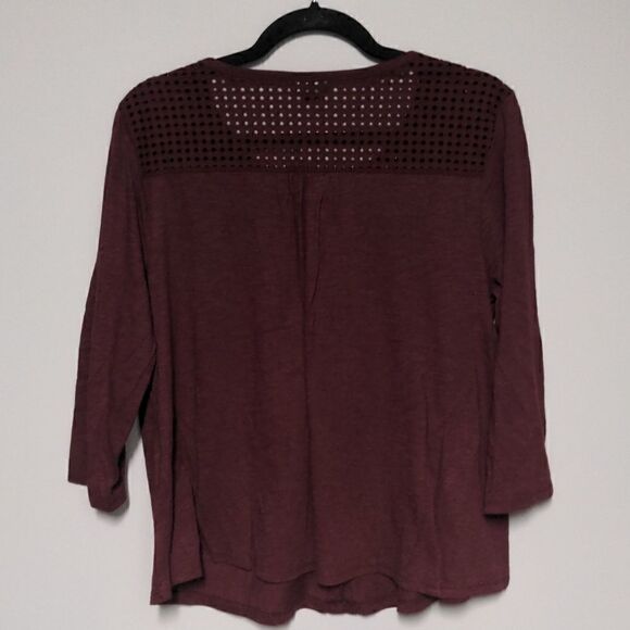 Eddie Bauer Red Long Sleeve Blouse - Picture 3 of 3